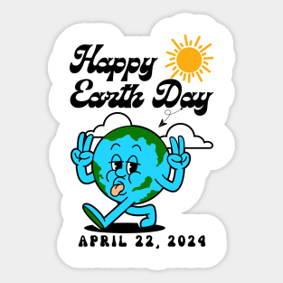 Funny Happy Earth Day 2024 Sticker